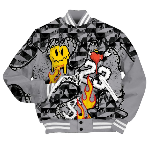 Drip 23 Smiley Varsity Jacket