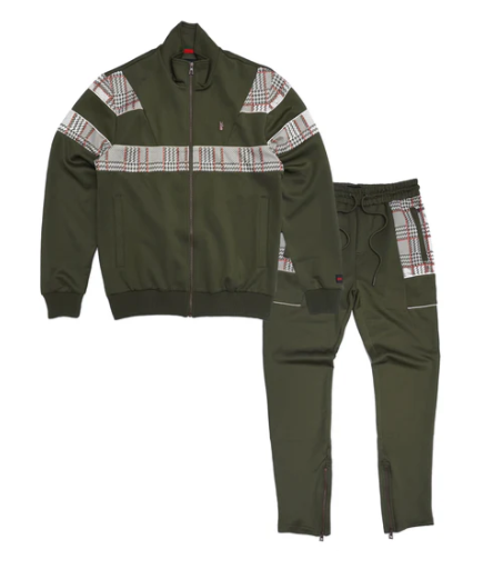 Filthy Track Set - Olive Plaid