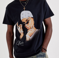 Aaliyah Signature Bandana Portrait Tee - Black