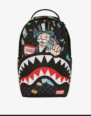 Sprayground Monopoly Money Shark Backpack