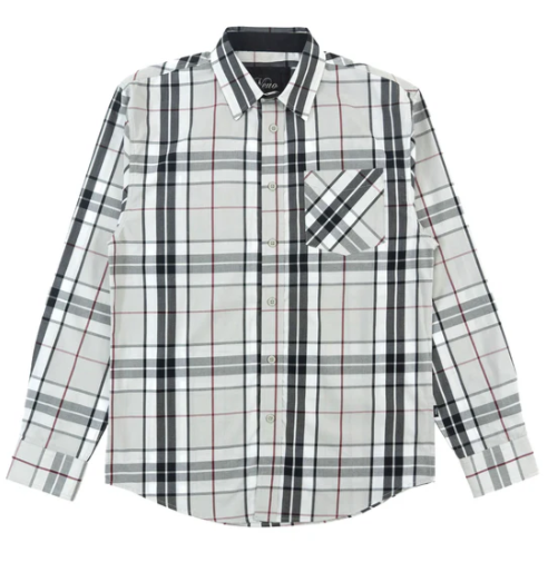 Arctic Grid Long-Sleeve Button-Down