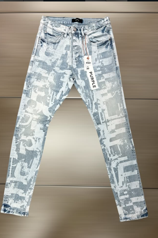Purple Brand Graffiti Print Jeans