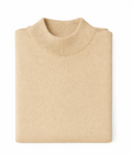 Mock Neck Sweater - Tan