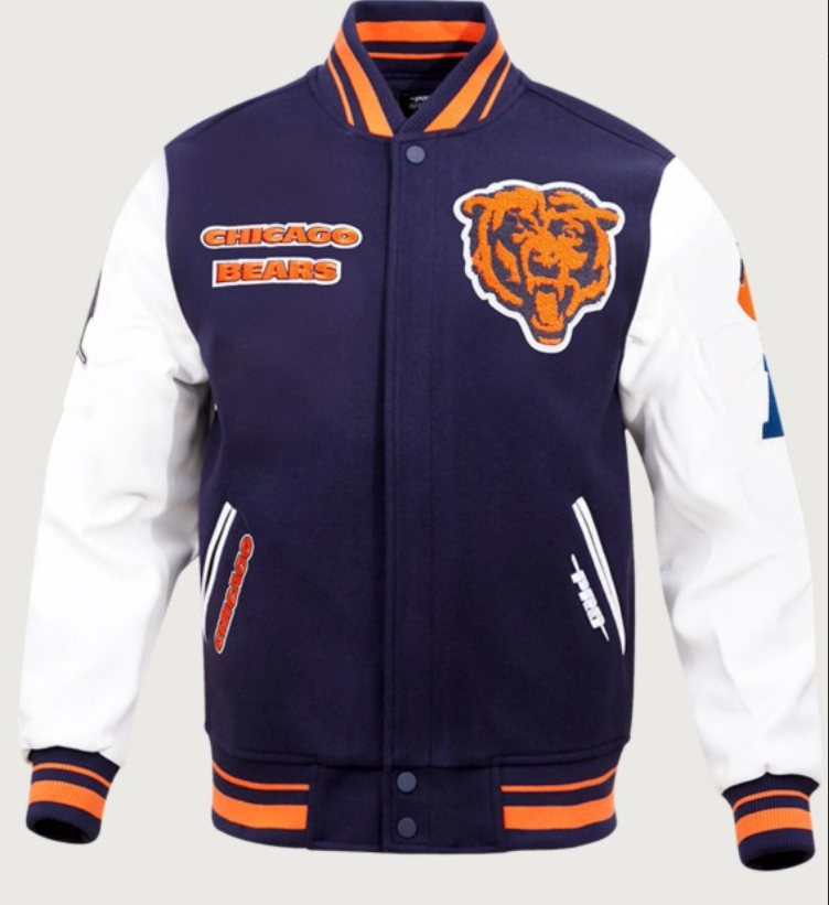 Pro Standard Chicago Bears Navy Varsity Jacket