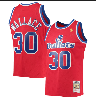 Mitchell & Ness Ben Wallace #3 Washington Bullets Swingman Jersey - Red