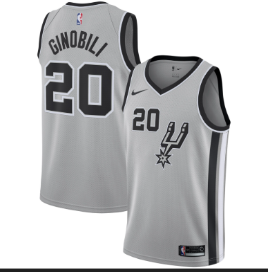 Manu Ginobili #20 - San Antonio Spurs Jersey