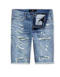 Dirt Wash Distressed Denim Shorts