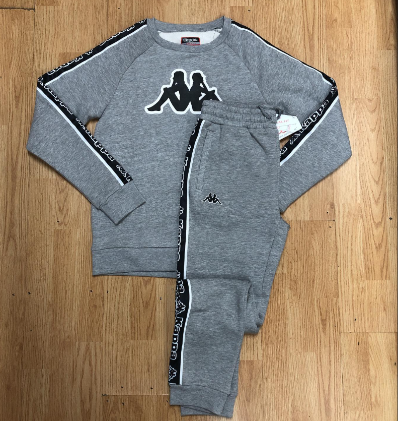 Kappa Grey Crewneck Track Set